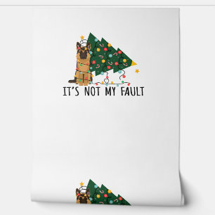 Xmas Tree It Is Not My Fault German Shepherd Dog C Wallpaper