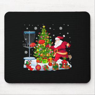 Xmas Tree Light Presents Santa Playing Disc Golf P Mouse Mat