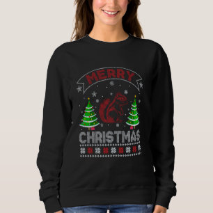 Xmas Tree Lighting Men Women Chipmunk Ugly Christm Sweatshirt