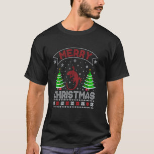 Xmas Tree Lighting Men Women Gecko Ugly Christmas T-Shirt