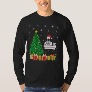 Xmas Tree Lighting Santa Hat Assistant Principal C T-Shirt