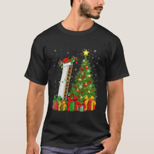 Xmas Tree Lighting Santa Hat Musical Harmonica Chr T-Shirt