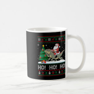 Xmas Tree Lighting Santa Riding Iguana Christmas Coffee Mug