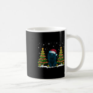 Xmas Tree Lights Afador Dog Santa Hat Christmas Sw Coffee Mug