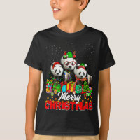 Xmas Tree Lights Christmas Pajama Panda Bear Anima