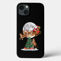 Xmas Tree Lights Funny Santa Riding Cheetah 