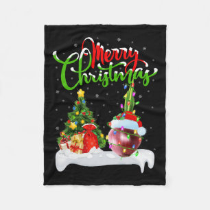 Xmas Tree Lights Santa Hat Vegetable Onion Christm Fleece Blanket