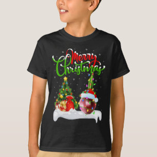 Xmas Tree Lights Santa Hat Vegetable Onion Christm T-Shirt