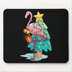 Xmas Tree Lights Tropical Flamingo Animal Christma Mouse Mat