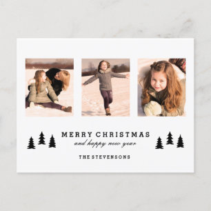 XMAS TREE MERRY CHRISTMAS PHOTO POSTCARD