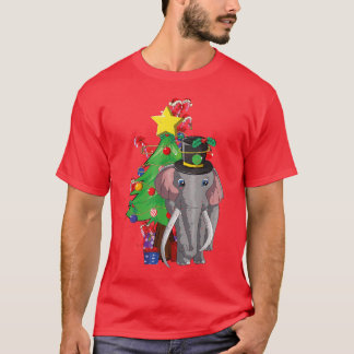 Xmas Tree Merry Christmas Zoo Animal Cute Africa E T-Shirt