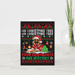 Xmas Tree Ornaments Are History Sweater German She Card