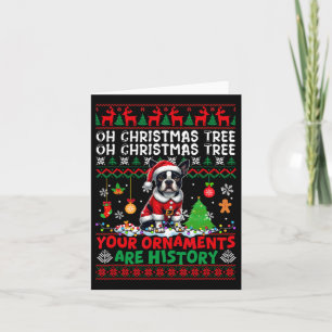 Xmas Tree Ornaments Are History Sweater Santa Bost Card