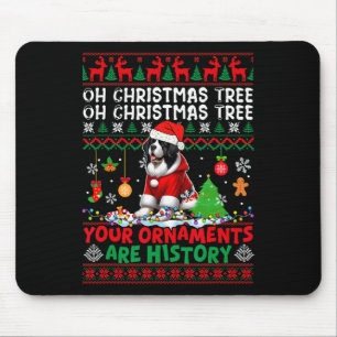 Xmas Tree Ornaments Are History Sweater Santa Land Mouse Mat
