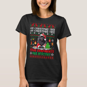 Xmas Tree Ornaments Are History Sweater Santa Newf
