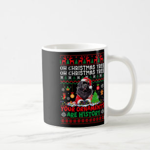 Xmas Tree Ornaments Are History Sweater Santa Newf Coffee Mug