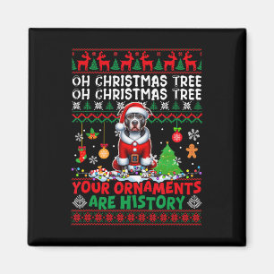 Xmas Tree Ornaments Are History Sweater Santa Pit  Magnet