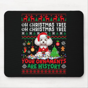 Xmas Tree Ornaments Are History Sweater Santa Pood Mouse Mat