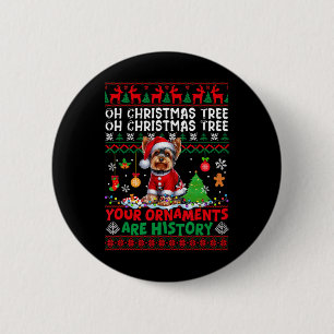Xmas Tree Ornaments Are History Sweater Yorkshire 6 Cm Round Badge