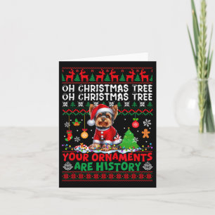 Xmas Tree Ornaments Are History Sweater Yorkshire  Card