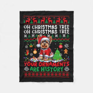 Xmas Tree Ornaments Are History Sweater Yorkshire Fleece Blanket