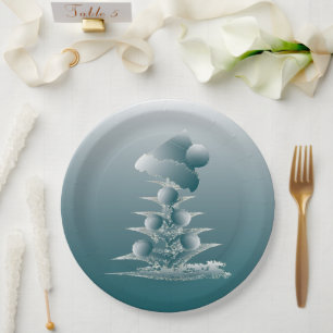 Xmas tree paper plate