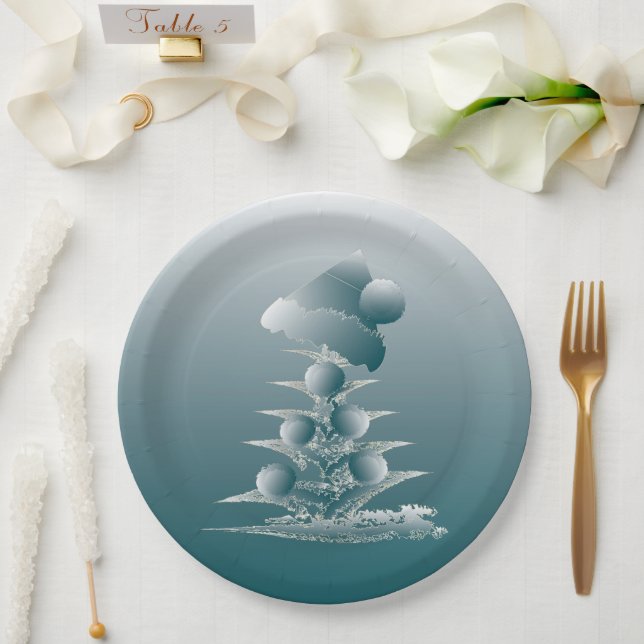 Xmas tree paper plate (Wedding)