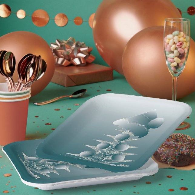 Xmas tree paper plate (Multi)