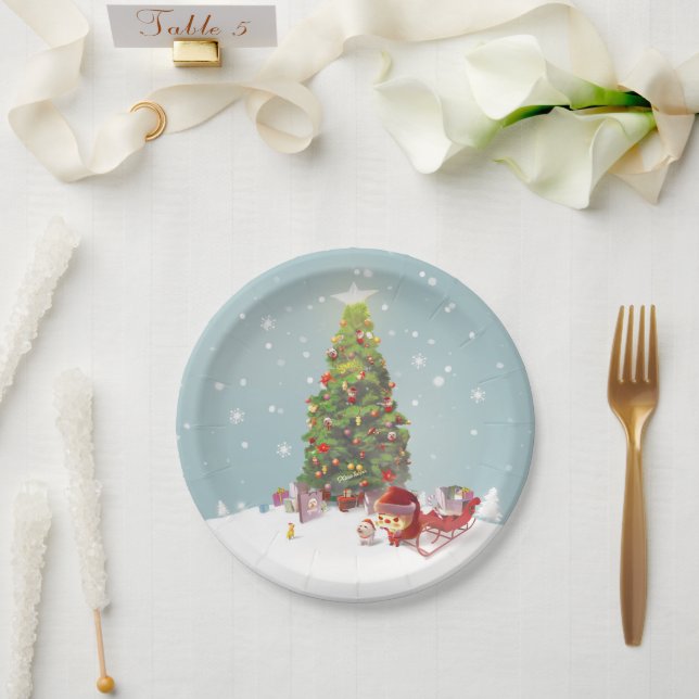 Xmas Tree Paper Plate (Wedding)