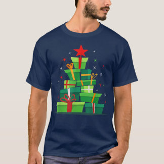 Xmas Tree Presents Pocket Holiday Funny Christmas  T-Shirt