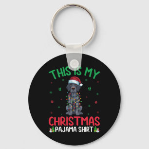 Xmas Tree Santa German Shorthaired Pointer Dog Chr Key Ring