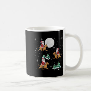 Xmas Tree Santa Riding Irish Wolfhound Dog Funny C Coffee Mug
