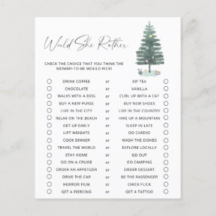 Xmas tree - Would She Rather Game