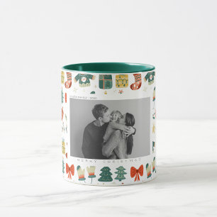Xmas Trees Coloured Noel Christmas Mug