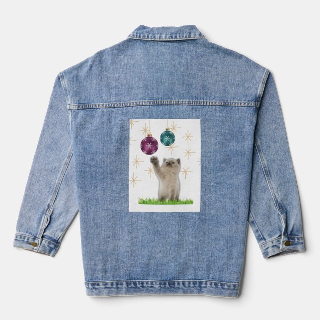 Xmas tshirt denim jacket (Back)