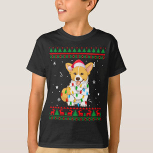 Xmas Ugly Sweater Christmas Lights Corgi Dog Lover