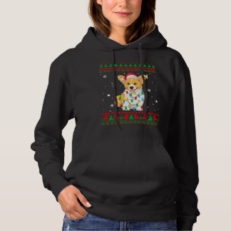 Xmas Ugly Sweater Christmas Lights Corgi Dog Lover
