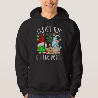 Xmas Vacation Gnome Motif Christmas On Beach Hoodie