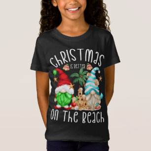 Xmas Vacation Gnome Motif Christmas On Beach T-Shirt