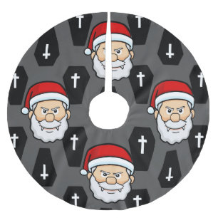 xmas vampire santa claus coffins brushed polyester tree skirt