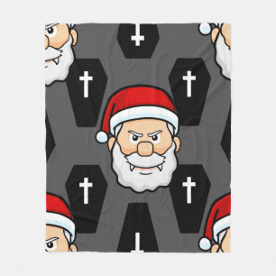 xmas vampire santa claus coffins fleece blanket