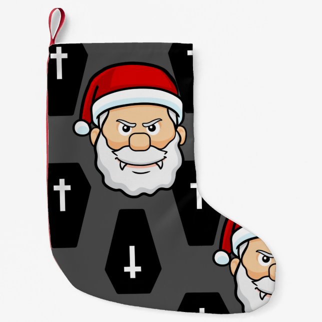 xmas vampire santa claus coffins small christmas stocking (Front)