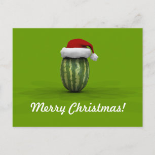 Xmas Watermelon Holiday Postcard