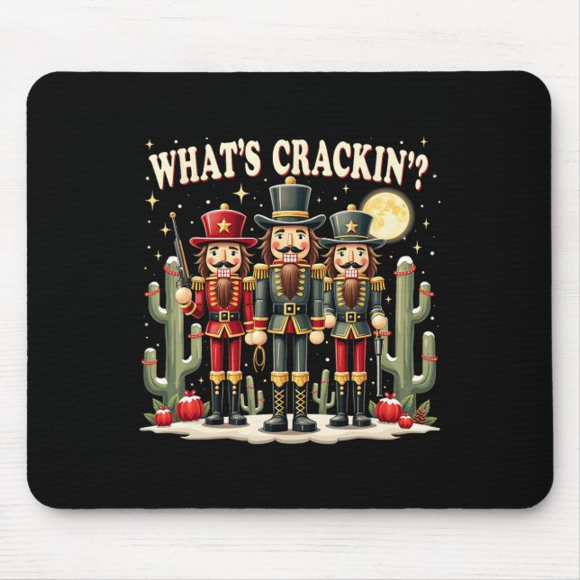 Xmas Western Nutcracker What's Crackin' Christmas  Mouse Mat (Front)