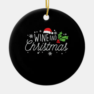 Xmas Wine And Christmas Ceramic Tree Decoration