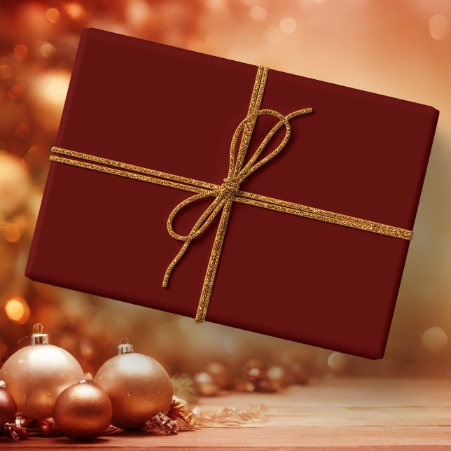 Xmas Wine Solid Colour Wrapping Paper (Creator Uploaded)