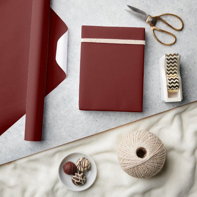 Xmas Wine Solid Colour Wrapping Paper (Crafts)