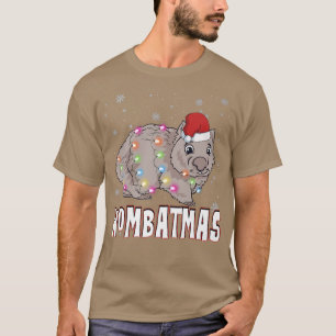 XMas Wombatmas Wild Animal Christmas Lights Wombat T-Shirt