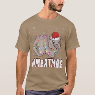 XMas Wombatmas Wild Animal Christmas Lights Wombat T-Shirt