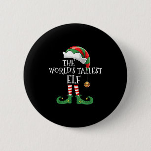 Xmas World's Tallest Elf Matching Family Group Chr 6 Cm Round Badge